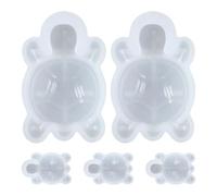EXCEART Moules en Silicone Démoulage Facile Lot de 5 Forme Tortue et Créativité Polyvalente pour Résine Époxy pour Porte-clés et Loisirs Créatifs Adultes et Garçon et Filles