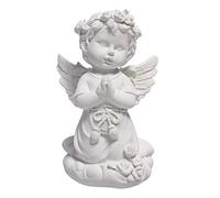 EXCEART Ornement Ange Sculpté en Résine 13X8X7Cm Figurine Ange Gardien Décoration Maison Moderne Cadeau Chrétien pour Bureau Ou Étagère