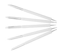EXCEART Outils de Sculpture en Silicone Souple pour Argile et Pâte à Modeler, 5 Pièces, Double Extrémité, Acier Inoxydable et Plastique, pour Projets DIY et Formes Artistiques