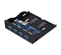 EXCEART Panneau Avant Ports USB pour Emplacement de Disquette Support Acier Inoxydable Hub Interne pour Ordinateur