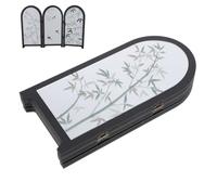 EXCEART Paravent Décoratif Chinois Mini Écran Asiatique de Bureau en Acrylique, Pliant, Miroir, Décoration Intérieure pour Maison et Dortoir