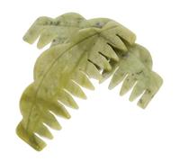 EXCEART Peigne de massage Peigne de soin des cheveux Peigne de jade 2pcs en jade vert à bout rond, pour massage de tête et soulager les maux de tête à la maison