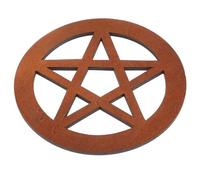 EXCEART Pentagramme Couleur Aléatoire Lors de Cérémonies Religieuses en Bois Sculpté et Accessoires Rituels, Purifiant l'esprit et Stabilisant Spirituel pour Décoration