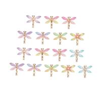 EXCEART Pièces Accessoires Libellule Colorée Pince à Cheveux Libellule Fausse Libellule Embellissements Les Ailes De Fée Charmes Décor De Libellule Pendentifs Bijoux Acrylique Colorful