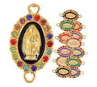 EXCEART Pièces Pendentif Notre-dame Breloques Médaille Notre Dame Charmes De La Sainte Vierge Marie Pendentif Fournitures Dartisanat Bijoux Connecteur Alliage Collier