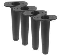 EXCEART Pieds de Support de Lit Réglables 4 Pièces Hauteur 18-20 Cm Trous de Vis, Pied Central du Cadre de Lit en Matériau Haute Résistance, Support Robuste pour Sommier, Quincaillerie