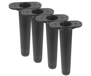 EXCEART Pieds de Support de Lit Réglables 4 Pièces Hauteur 18-20 Cm Trous de Vis, Pied Central du Cadre de Lit en Matériau Haute Résistance, Support Robuste pour Sommier, Quincaillerie