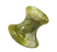 EXCEART Pierre de Massage Visage en Jade Vert Lisse Bords Confortables, Masseur de Beauté Naturel pour Soins du Visage et Relaxation
