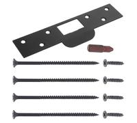 EXCEART Plaque de Gâche de Porte en Acier Inoxydable, Rallongée, 6 Vis | Renfort Rigide, Surface Plane sans Bavure, pour Serrure à Pêne et Corps à Mortaiser, Noir