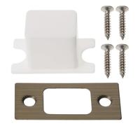 EXCEART Plaque de Gâche pour Portes Intérieures en Acier Inoxydable, Finition Bronze Antique, Kit Complet Gâche de Verrouillage et Vis Acier, Plaque de Renfort Compatible Serrures