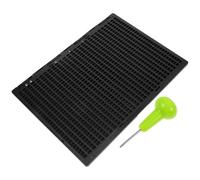 EXCEART Plaque en Braille en Plastique Noir avec Stylet, 27 Lignes et 30 Cellules par Ligne, Aide D'écriture pour Personnes Aveugles, Set Complet pour Apprentissage Tactile