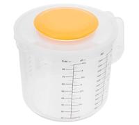EXCEART Plastique Blanc Bol Mélangeur avec Couvercle 2,5 L | Transparent, avec Échelle, Poignée Confortable, pour Pâtisserie Cuisine, Accessoire de Préparation