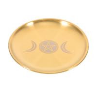 EXCEART Plateau Décoratif en Acier Inoxydable et Lune Étoile pour Rituels | Pièce Unique, Design Mystérieux et Délicat, Ambiance Décorative, Usage Rituel, Teinte Or