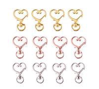 EXCEART Porte-Clés Coeur En Métal 3.50X2.20X1.00Cm Accessoire Créatif Pour Clés Sacs À Dos Et Décoration Cadeau Pour Hommes Femmes