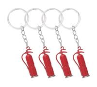 EXCEART Porte-clés Extincteur Pendentifs Pompier Rouge Lot de 4 en Alliage de Zinc Pratiques et Faciles à Utiliser, Accessoires Décoratifs pour Clés et Paquet