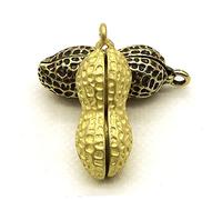 EXCEART Porte-clés Laiton avec Pendentif Cacahuète Décoration pour Sac et Voiture Accessoire