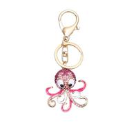 EXCEART Porte-CléS Mignon En Forme De Pieuvre En Cristal, Animal Scintillant, Porte-CléS Pour Voiture, à Main, Pendentif