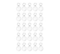 EXCEART Porte-clés Photo Ronds Porte-clés Décoratif en Acrylique Lot de 25 Léger et Compact pour Photos Personnalisées et Présents