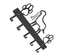 EXCEART Porte-crochets Mural en Fer Noir 5 Crochets Pratiques et Surface Lisse pour Chambre, Porte-manteau pour Vêtements, Clés et Accessoires