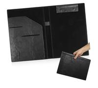 EXCEART Porte Documents Noir avec Clip Organiseur Multifonction Dossier de Business avec Poche Classeur Portable Compact pour Documents et Contrats Organiseur Professionnel Élégant et