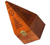 EXCEART Porte-Parfum Pyramide en Bois pour Purification de L'air et Relaxation, Support Décoratif Rétro Vintage pour Bureau et Mariage