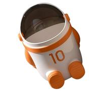 EXCEART Poubelle de Dessin Animé Astronaute avec Couvercle Bac à Ordures de Bureau et Maison Plastique Solide Antidérapant Design Moderne et Pratique pour Salon Cuisine et Chambre