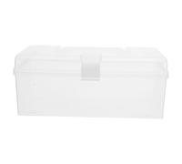 EXCEART PP Boîte à Remède Portable Grosse Capacité, Blanc | Transparente et Multifonction, Poignée Pratique, Format 9,06x4,72x3,74 Pouces, Usage Domestique