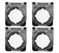 EXCEART Protection de Bouton en Plastique Rond 22mm Couvercle Rabattable Transparent pour Interrupteur, Installation Facile, pour Salons et Entrepôts, Lot de 4 Pièces