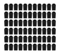 EXCEART PVC Embout pour Crochet de Cintre 5mm Noir 100 Pièces | Couvercle D'extrémité à Insertion, Bords Arrondis Lisses, Installation sans Outil, pour Fil Métallique