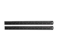 EXCEART Règle métallique de précision noire 30cm 2pcs, outil de mesure multifonctionnel pour le travail du bois, le dessin et les projets scolaires