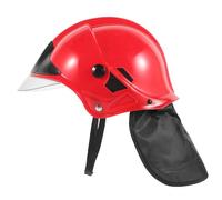 EXCEART Robes Casque De Pompier En Plastique Adulte Casque De Pompier Costume Chapeaux De Pompier En Plastique Avec Pompier Cosplay Accessoires Casque De Chef Des Pompiers Chapeau De