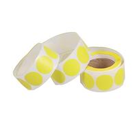 EXCEART Rouleau De 500 Autocollants Ronds Adhésifs Jaunes, Étiquettes Autocollantes Décoratives, Stickers Papier Pour Marquage Et Organisation, Utilisation Bureau, École Et Présent