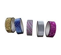 EXCEART Ruban Adhésif Coloré 6 Rouleaux 1,5 Cm x 2,7 m Bande De Papier Pour Compte à Main Garçon Et Filles Loisirs Créatifs Décoration Noël Fête Diy