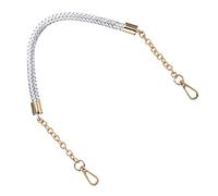 EXCEART Sangle de Remplacement pour Sling Bag Sacoche bandoulière Sacoche Portable totebag Bretelles brodé Bricolage Accessoire Bracelet de Remplacement en Cuir Faux Cuir Silver