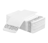 EXCEART Serviettes Jetables Élégantes Argentées Lot de 25 en Pâte de Bois, Douces et Sûres Serviettes de Table Chic et Respectueuses Peau pour Mariage et Fêtes