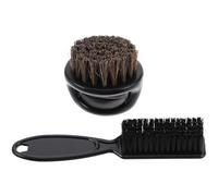 EXCEART Set de Brosses à Barbe Dégradée et Brosse de Coiffage pour Hommes en Plastique Noir, Nettoie la Ligne des Cheveux et Démêle, Trousse de Barbier