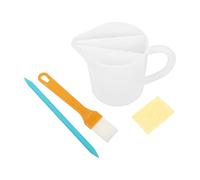 EXCEART Set de Gobelets Doseurs en Silicone 500ml avec 3 Compartiments et Poignée Ergonomique pour Mélanger Peinture et Résine, pour Fournitures de Peinture DIY
