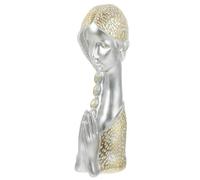 EXCEART Statuette Fille en Prière Nordique Minimaliste en Résine, Buste Or