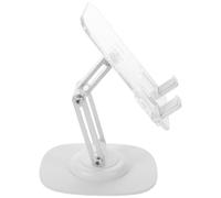 EXCEART Support de Téléphone Portable Pliable et Pivotant à 360° en Acrylique Blanc, Stable pour Bureau, Compatible Smartphones et Tablettes, Support Compact et Réglable pour Usage