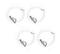 EXCEART Système D'accrochage de Tableaux Réglable en Acier Inoxydable et Corde Nylon 2m, Kit 4 Pièces avec Crochets pour Cimaise, pour Cadres, Miroirs et Galeries D'art