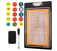 EXCEART Tableau de Coaching Effaçable Double Face en PVC pour Volley-ball | Entraînement et Enseignement, Formation et Positionnement sur Terrain Complet, Portable, Accessoire de Match