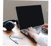 EXCEART Type Multi Port USB Expander pour Ordinateur Portable Connecteur USB Pratique et Polyvalent avec Ports pour Recharge Données