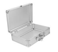 EXCEART Valise Rigide en Aluminium Multifonction, Petite Mallette De Rangement Serrure à Clés, Porte-Documents Homme en Alliage D'aluminium, Valise De Transport Sécurisée pour Maquillage Et Outils
