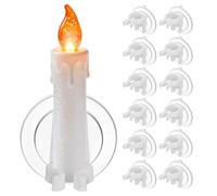 EXCEART Ventouses en PVC Support Pratique pour Bougies à Piles Faciles à Installer Lot de 12 pour Bougies LED sans Flamme pour Décoration de Maison ou Fête