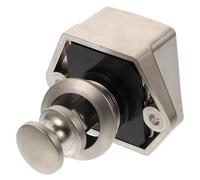 EXCEART Verrou à Bouton-poussoir pour Placard et Tiroir Camping-car, Serrure en Alliage de Zinc, Finition Nickel Perlé, Petit Modèle, Quincaillerie sans Clé, Utilisation Polyvalente
