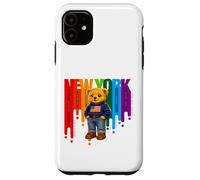 Exceed The Limit New York Teddy Bear- Colorful NYC Boroughs Coque pour iPhone 11