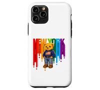 Exceed The Limit New York Teddy Bear- Colorful NYC Boroughs Coque pour iPhone 11 Pro