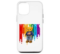 Exceed The Limit New York Teddy Bear- Colorful NYC Boroughs Coque pour iPhone 12/12 Pro