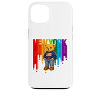 Exceed The Limit New York Teddy Bear- Colorful NYC Boroughs Coque pour iPhone 13