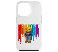 Exceed The Limit New York Teddy Bear- Colorful NYC Boroughs Coque pour iPhone 13 Pro